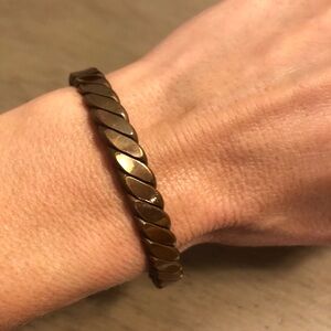 Elegant 99% Pure Copper Cuff Bracelet Needs Cleaning EMF Shielding